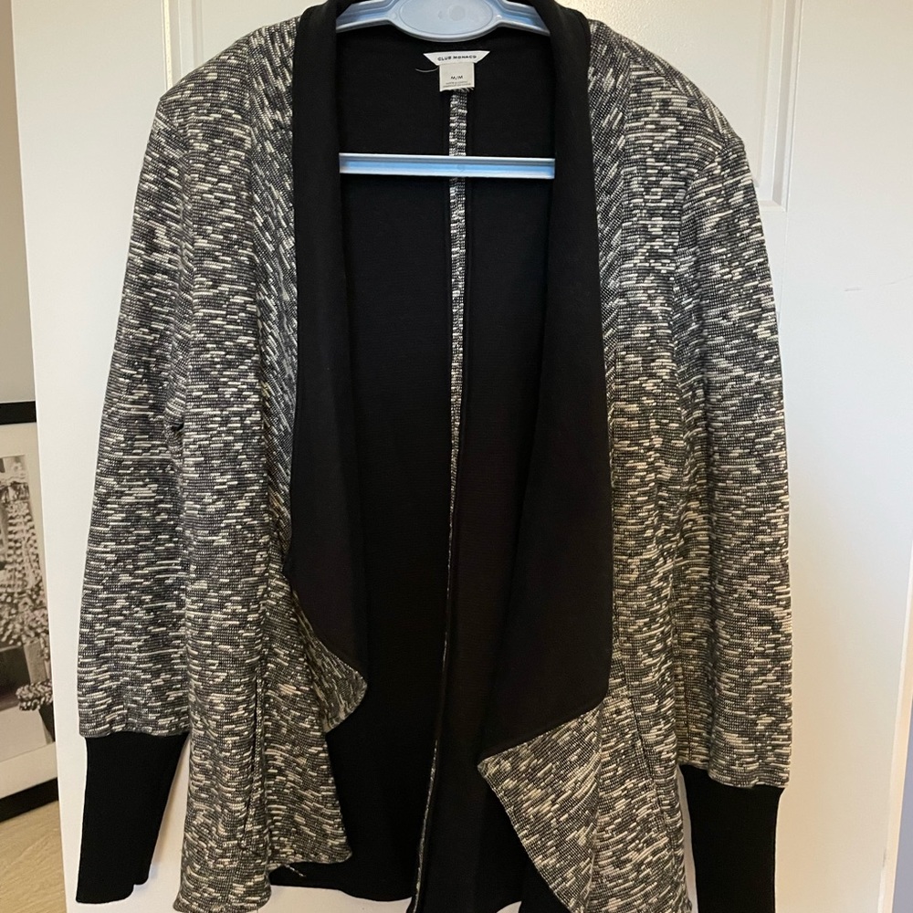 Black and white club Monaco sweater size M
